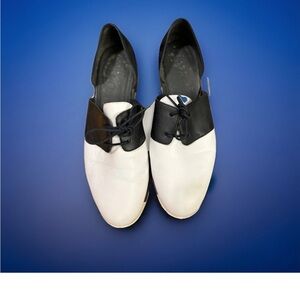 Black and White Lace-Up Shoes